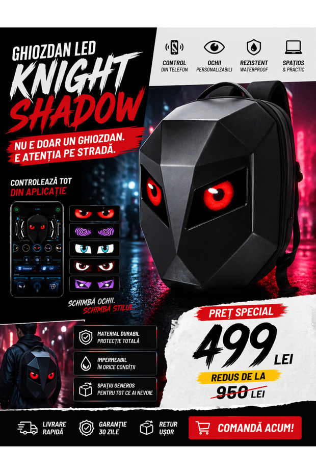 Smart backpack with display