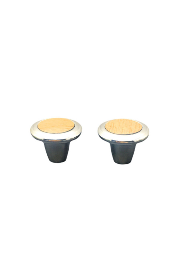 912 Model Chrome Mixed Metal Button Handle No 8 Pack of 25