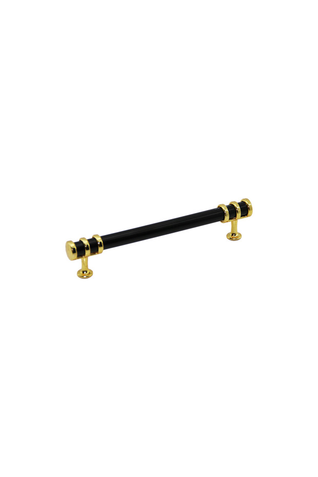 943 Model Ringed Pipe Drawer Handle 12.8 cm Ring Gold Handle Black Pack of 10