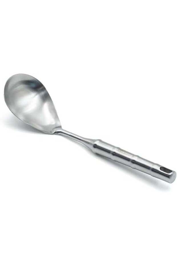 BERAM Rice Scooper, 304 Stainless Steel Cookware with Bamboo Designed Handles, Cooking Utensils
