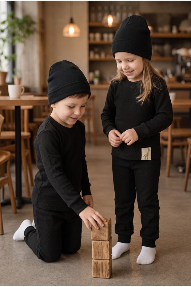 Girls' and Boys' Camisole and Beret 3-Piece Set (Top and Bottom) Ages 3-8