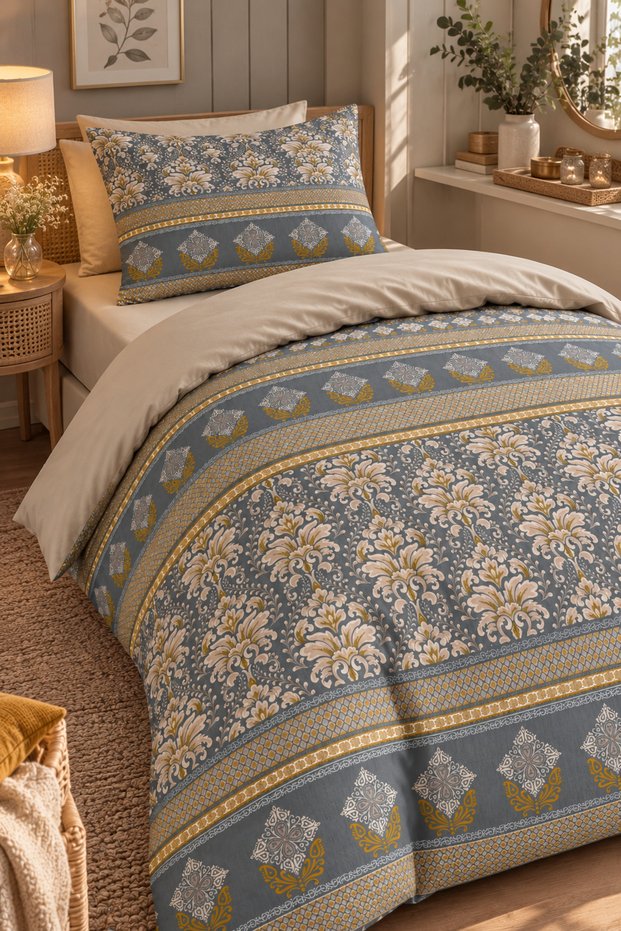 Single Elastic Sheet Duvet Cover Set | Cotton