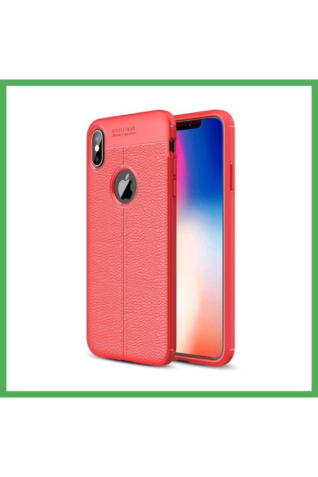 غطاء متوافق مع هاتف iPhone XS Max مع خاصية التركيز التلقائي - أحمر BEZOSS