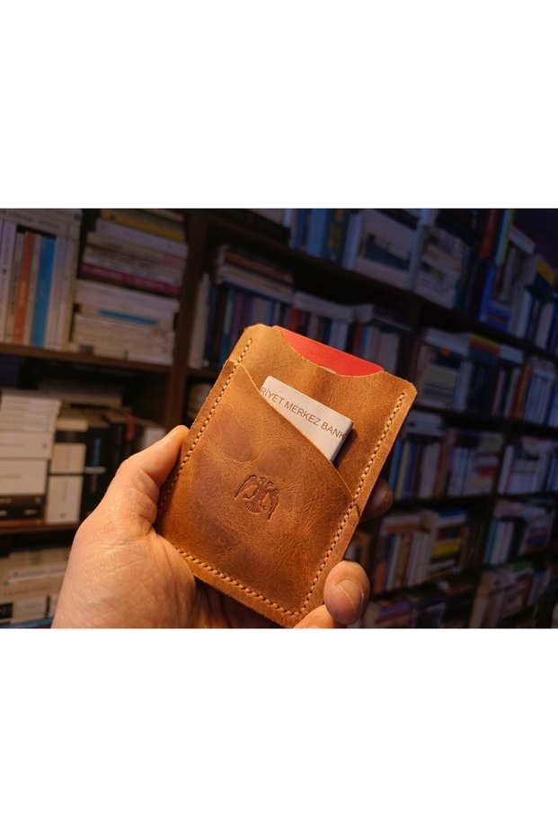 Genuine Leather Handmade Hermeƨ Stitching Style Minimalist Wallet Dak431