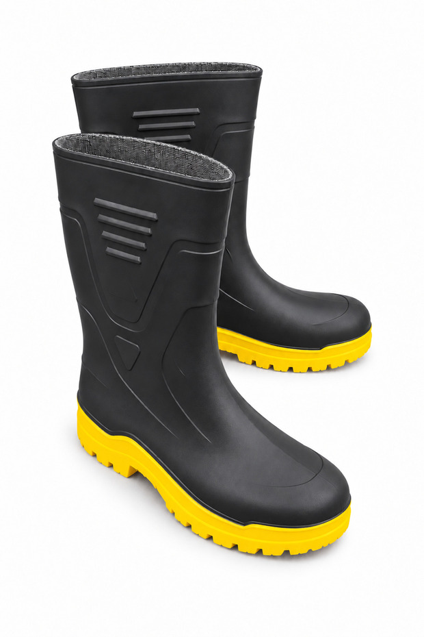 Men's Work Boots Water Rain Snow Resistant Non-Slip Sole Pvc Boots