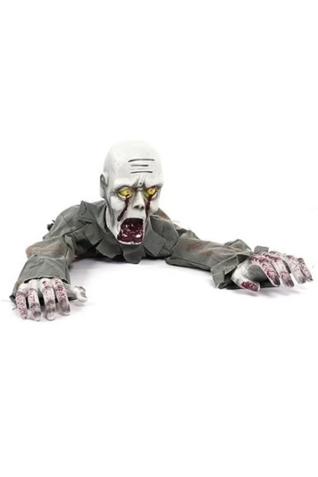 Halloween Scary Yard Decorations, Electric Crawling Ghost Horror Voice Skeleton, Creeping Prop for Theme Park, Bar Haunted House Props Horror Layout Party Decor