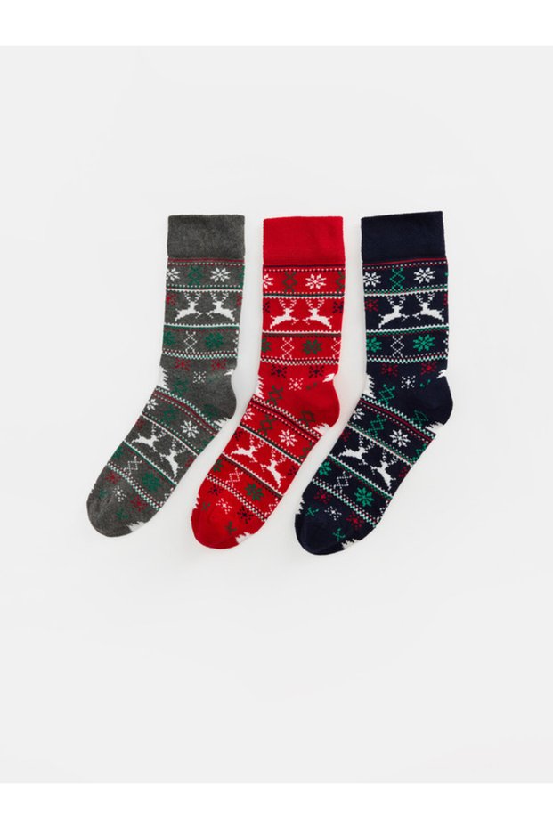 Esvab • Modern & Distinctive Embroidered Men's Socks 3-Piece Set