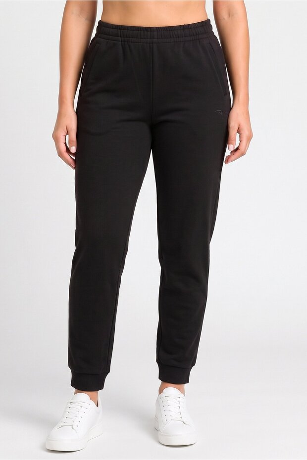 Women Sportswear Fit Outdoor Sweatpants, Black