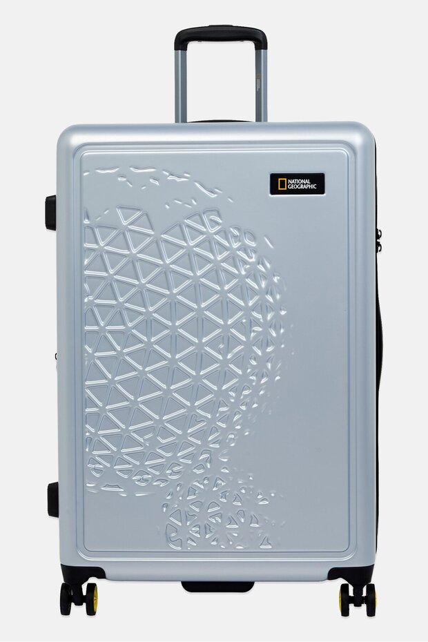 25 Inch Hardshell Check In Spinner Luggage, Silver