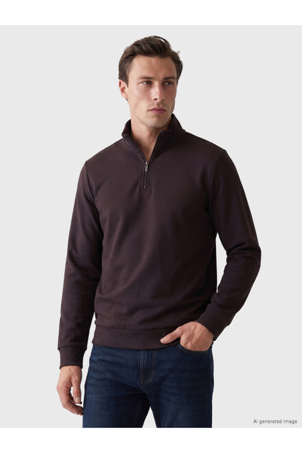 Esvab • Modern & Distinctive Stand Collar Men's Thick Sweatshirt
