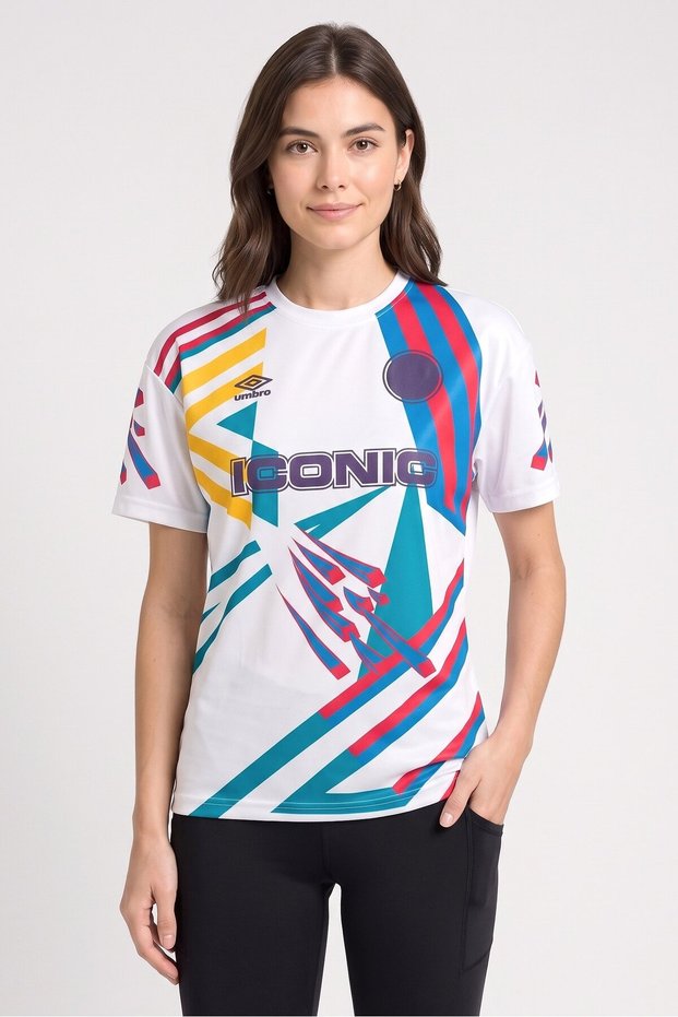 Women Sportswear Fit Iconic Football Jersey, Multicolor