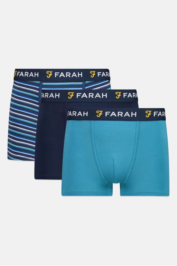 Men 3 Piece Brand Logo Boxer Briefs, Multicolor