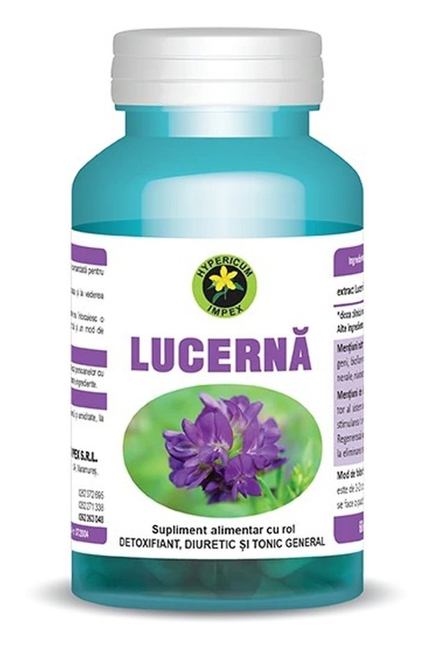 Lucerna Hypericum, supliment alimentar cu extract de lucerna, 60 capsule