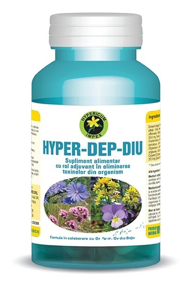 Hyper Dep Diu Hypericum, supliment alimentar din 10 plante, 60 capsule