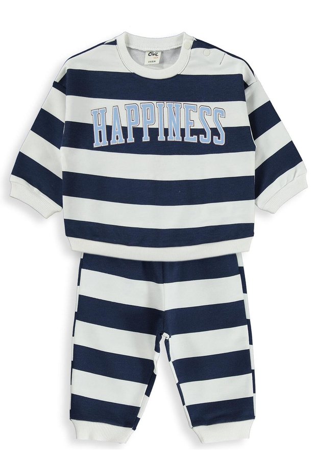 Happiness Rabbit Printed 6-18 Month Set - Ecru
