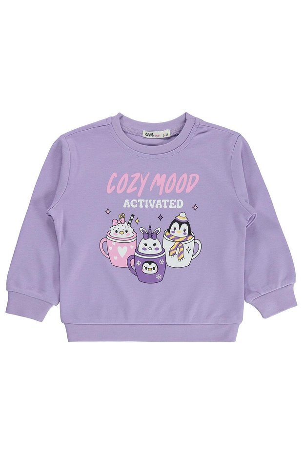 Cozy Mood 2-5 Years Old Sweatshirt - Lilac