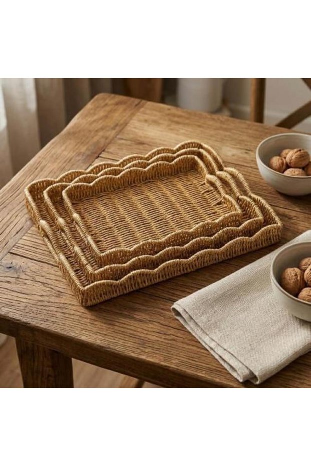 Wicker Serving Trays