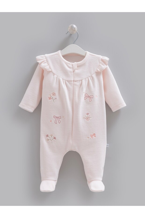 Velvet Baby Girl Jumpsuit Pink