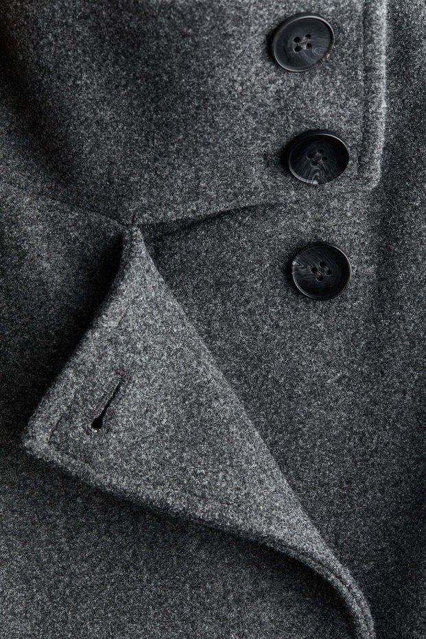 Felted funnel-collar jacket