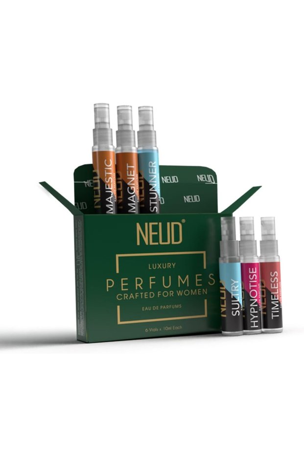 Luxury Eau De Perfume Gift Set 6 x 10 ml for Women | Eau De Parfums | Fruity, Rosemary, Floral, Sandalwood, lavender, Jasmine Scent | Long Lasting Fragrance EDP Set