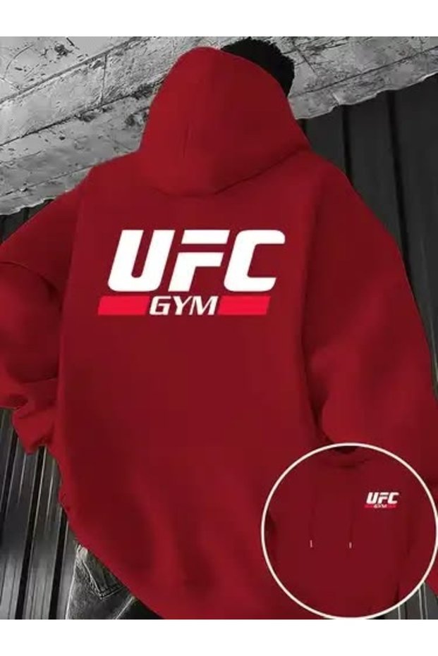 Ufc Printed Cotton 3 Thread Threaded Oversize Sweatshirt