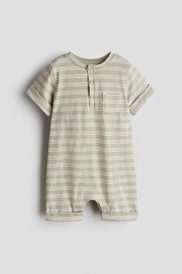 Printed cotton romper suit