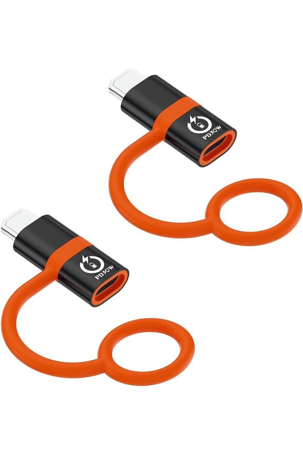 قطعتان من محول USB C إلى Lightning - محول شحن سريع 30 واط للآيفون 14/13/12/11 برو ماكس