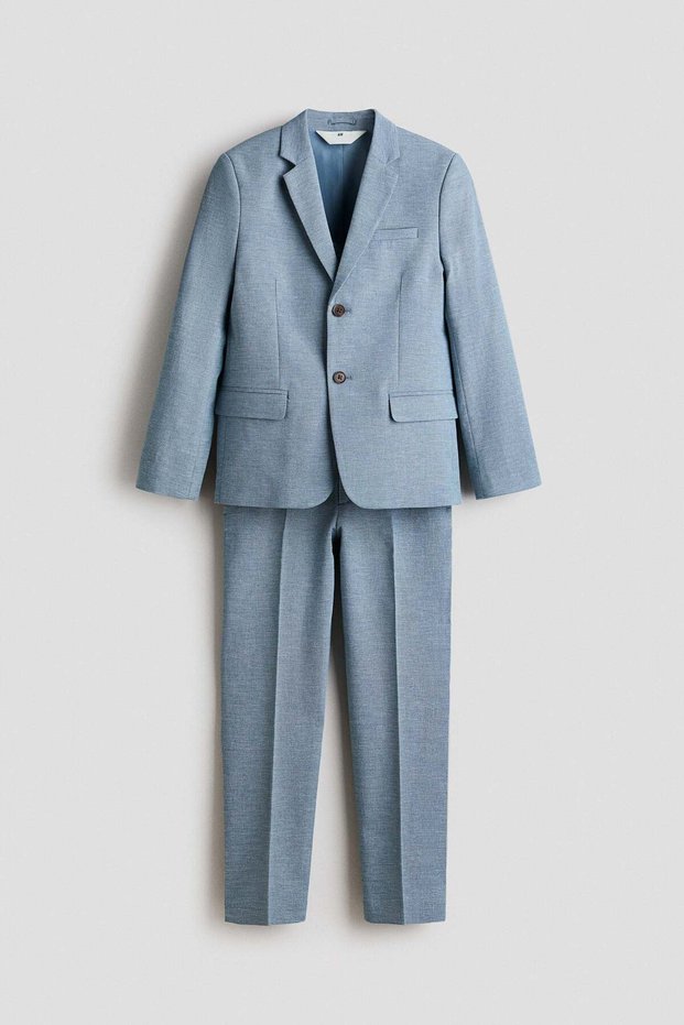 Linen-blend suit