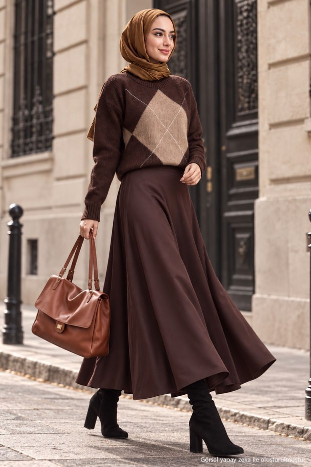 Pullover mit Baklava-Muster, braun, HM2976