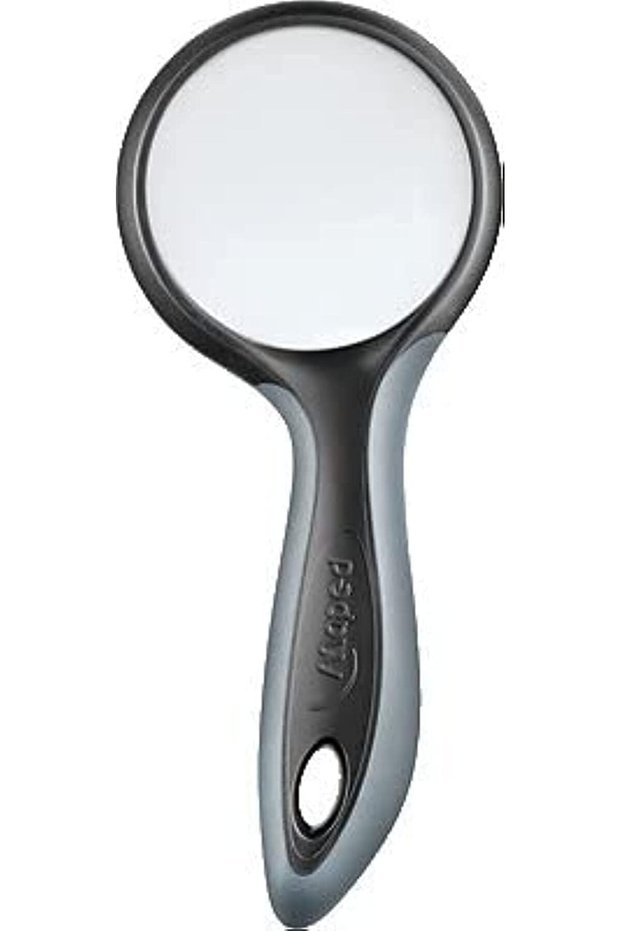 Ergologic Magnifying Glass, 50 Mm,Plastic,Black