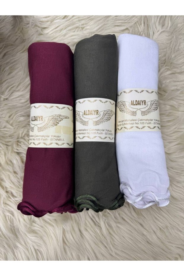 3 Pcs Shawl with Combed Cotton Drawstring