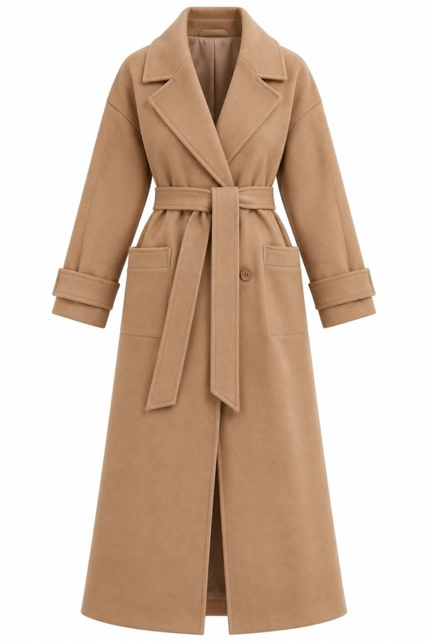 Camel Frankfurt Long Cashmere Coat - 2Y408021