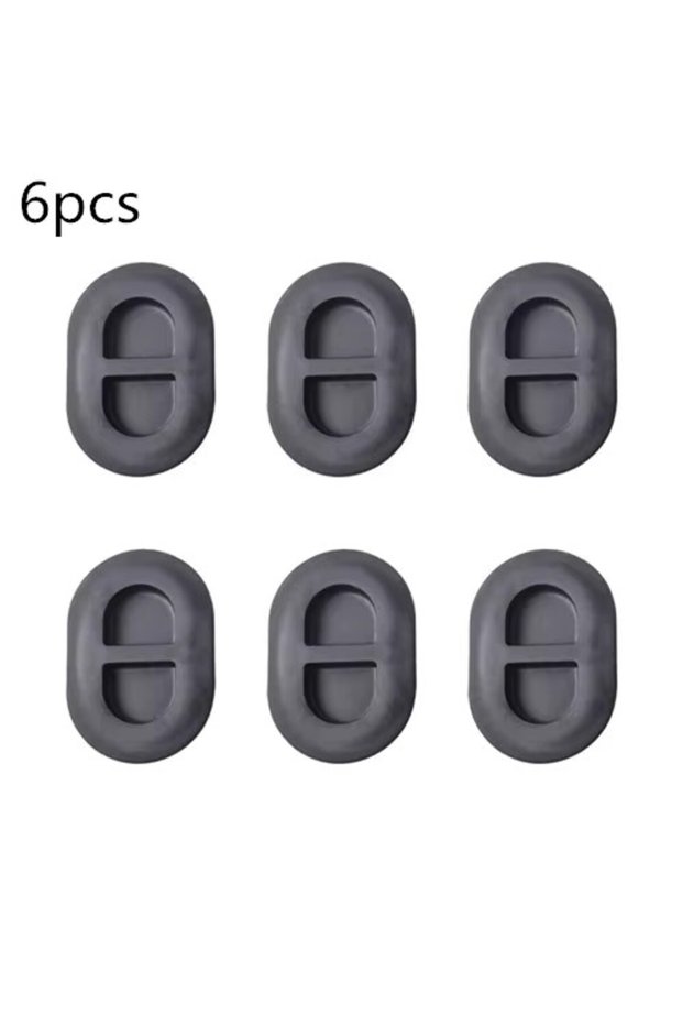6pcs Wrangler JK JL Exterior Accessories Floor Pan Drain Plugs For Jeep 2014-2023 Rubber Oval Plugs
