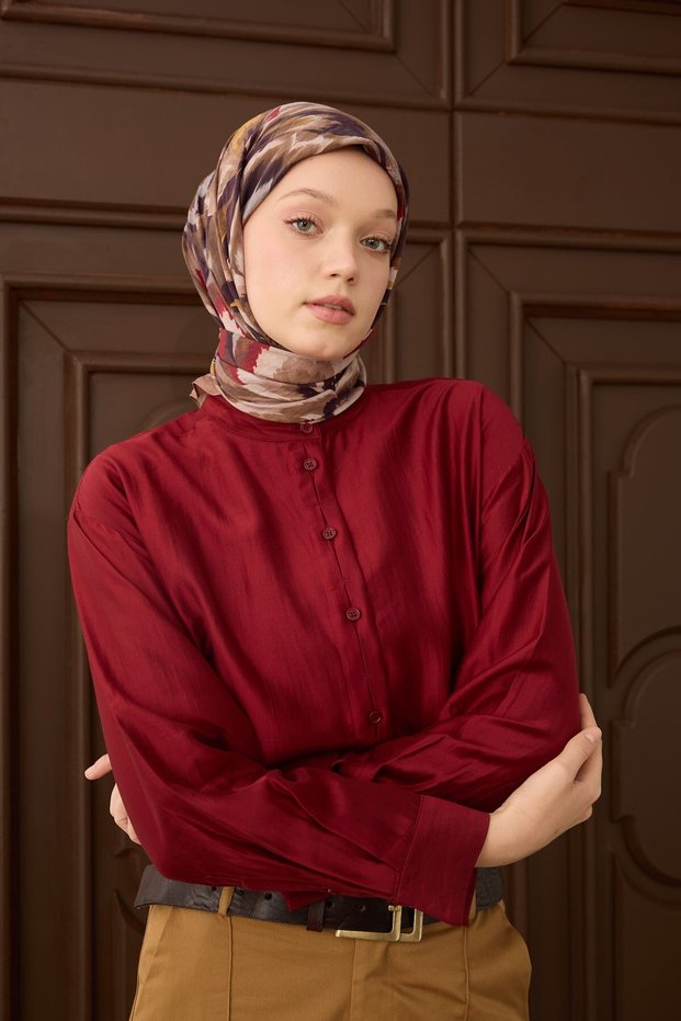 Velora Scarf Floral Rhapsody Mink
