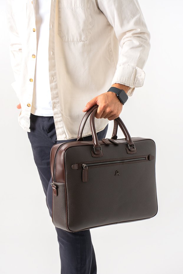 Faux Leather Hand Shoulder Bag Laptop Bag Briefcase