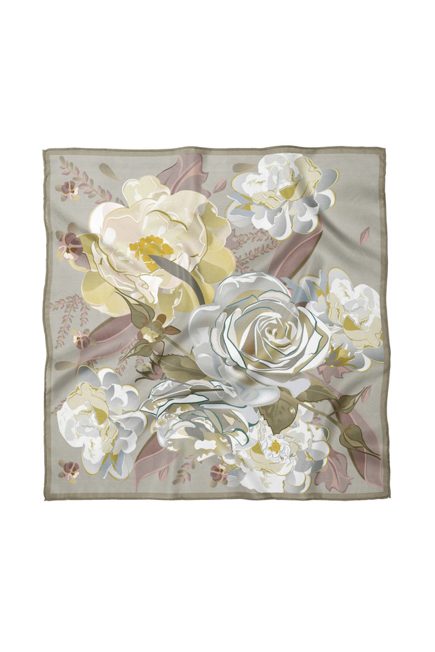 Floral Patterned Scarf / Bandana 70X70Cm