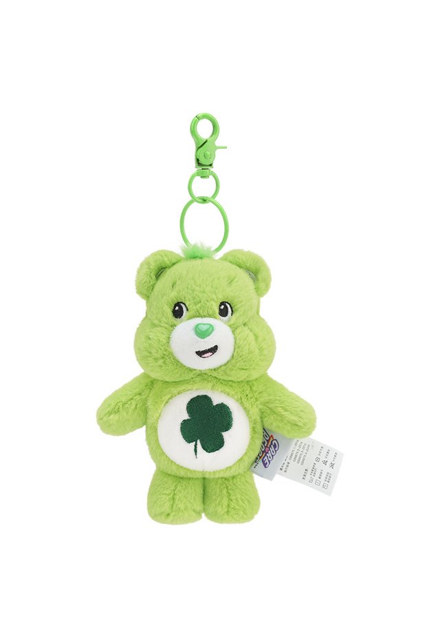 Green Care Bears Plush Kawaii Carebears Rainbown Bear Plush Anime Hobby Toy Keychain Bag with Sound