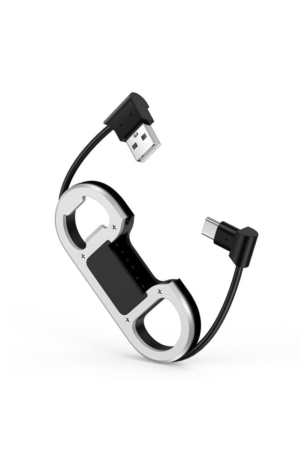 كابل شاحن USB-C قصير بطول 0.65 قدم مع فتاحة زجاجات، سلك شحن متعدد الوظائف للسيارة لأجهزة iPhone