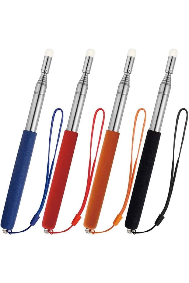 4 Pieces Retractable Pointer Telescopic Teacher Pointer for Classroom Teaching Whiteboard Pointer wi