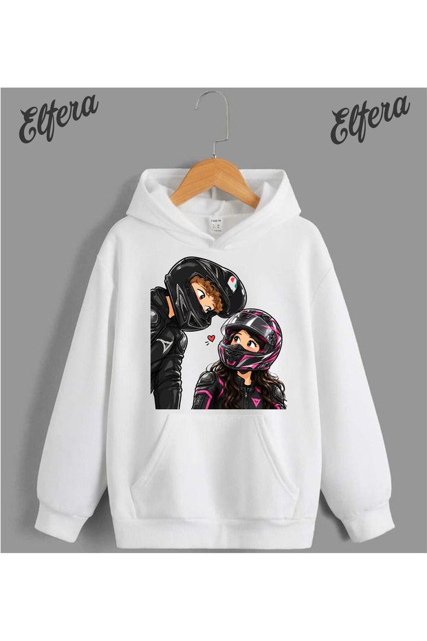 Motorcycle Lover Couple Combination Printed Unisex Sweatshirt