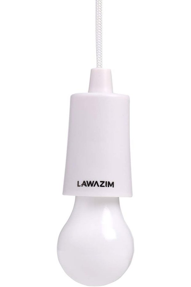 مصباح LED أبيض معلق مع سلك سحب بطول 1 متر
