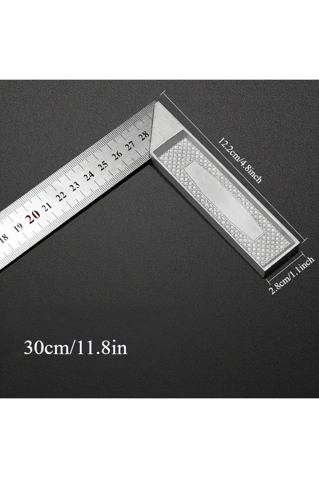 300 mm 250/300mm Aluminum Handle with Stainless Steel Scale Right Measuring Angle Square Ruler