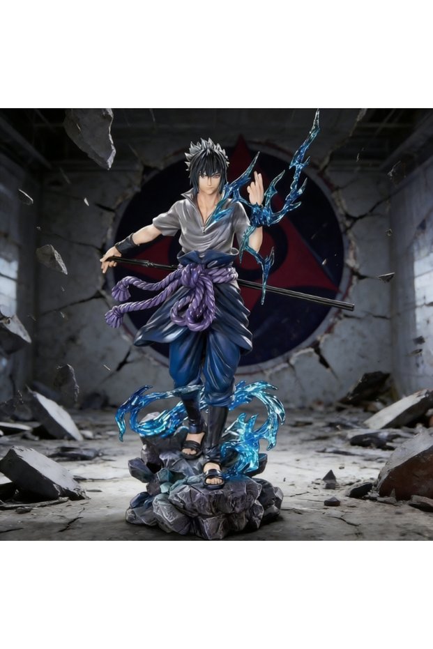 Blue HOT S 23cm Naruto Anime Figure Uzumaki Naruto Uchiha Sasuke Action Model Pvc Stat