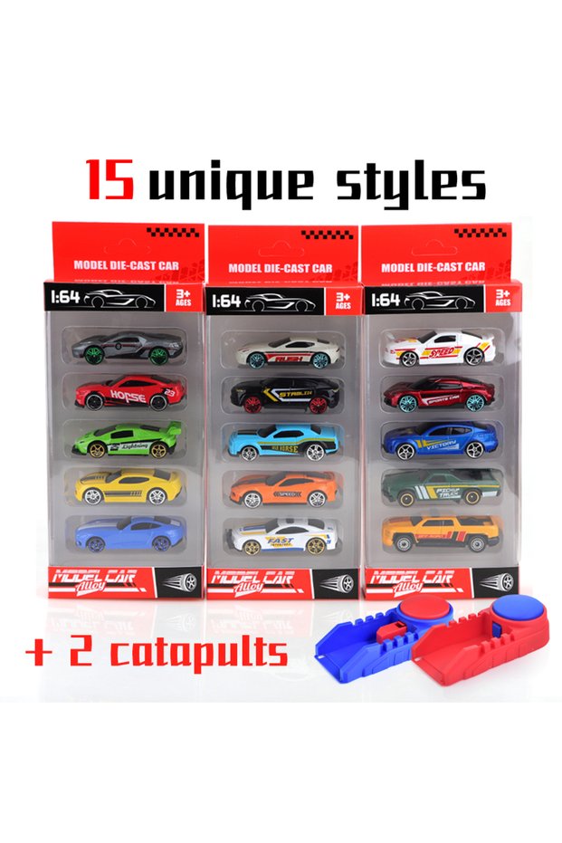 123-launcher2pcs 1/64 (Boxed) 5 Cool Small-Scale Die-Cast Cars, Metal Die Casting, Boys' Toys, Set +