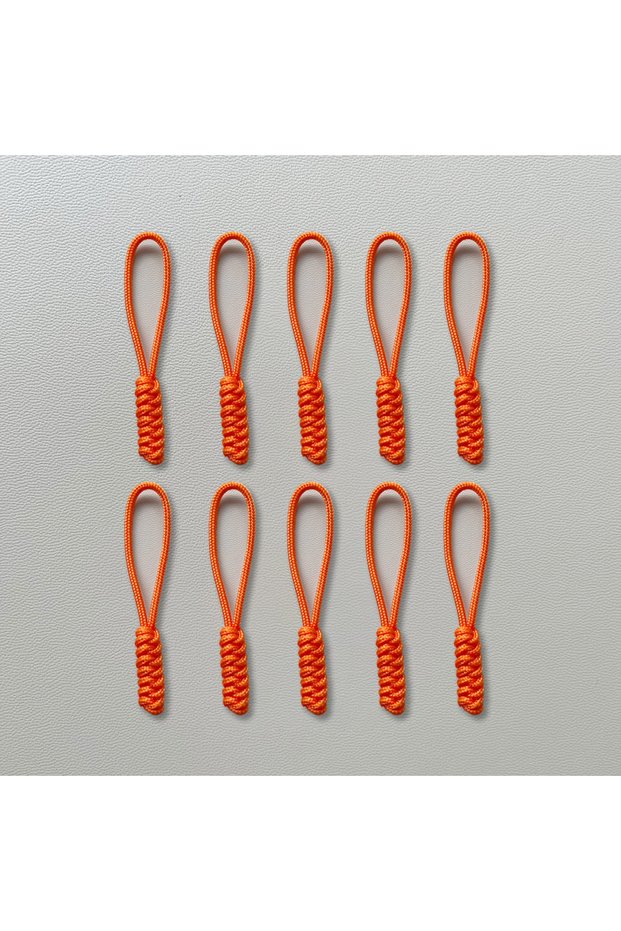 orange 10pcs Colorful Zipper Puller Cord Zip Puller Replacement Ends Lock Zips Travel Bags Clip Buck