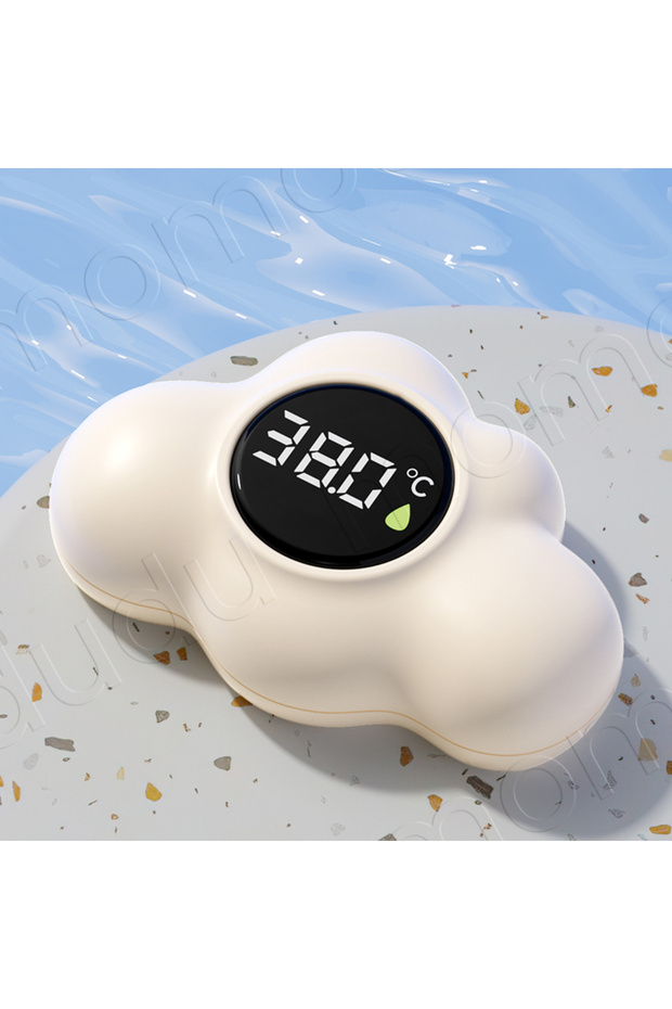 cloud white Baby Bath Temperature Meter Floating Digital Water Baby Bath Temperature Meter LED Displ