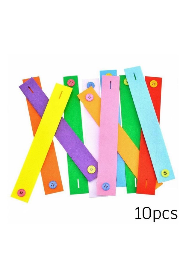 10 pcs 10/20/30 Pcs Montessori Felt Button Toy Motor Skill Development Fine Training Learn To Dress