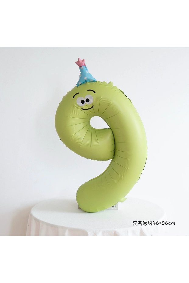 Other Hat Number 9 42in Funny Number Foil Balloons 0-9 Cute Hat Multicolor Digital Ballons Birthday