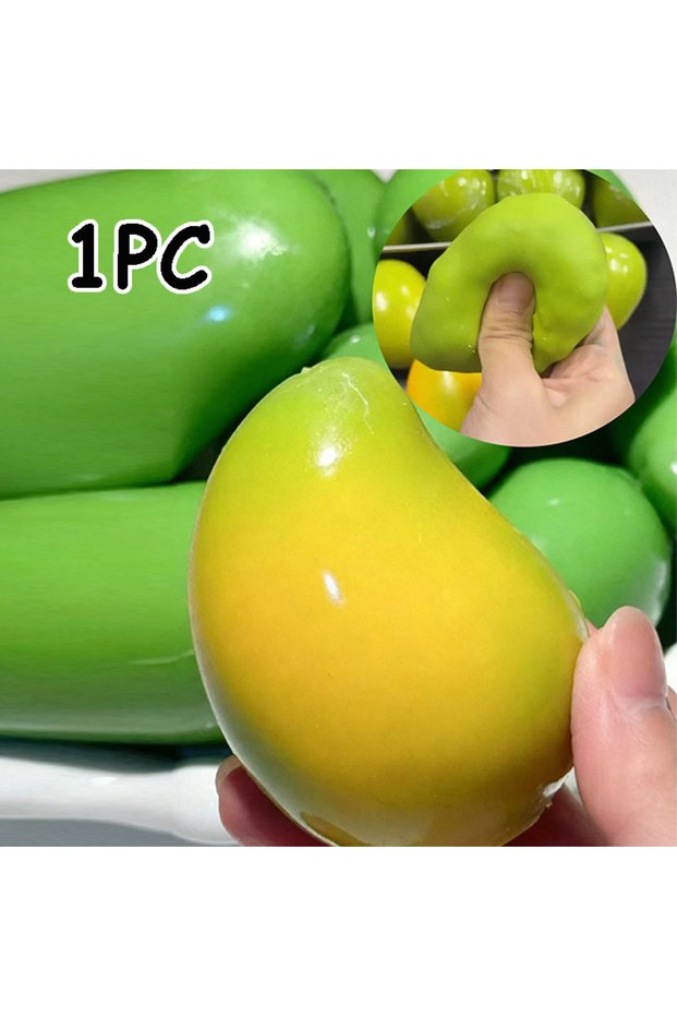 mango 1PC Ultra Soft Temperature Changing Mango Handmade Ball decompression Squeeze Toy Squishy Toy