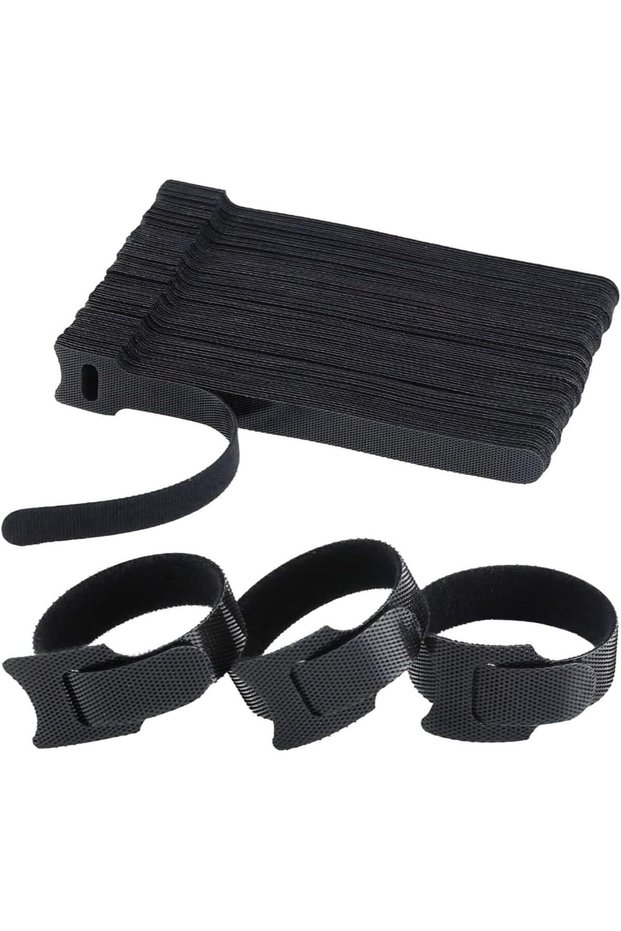 100PCS 6-Inch Reusable Cable Ties – Adjustable Hook and Loop Cord Organizer Straps for Wires, Electr